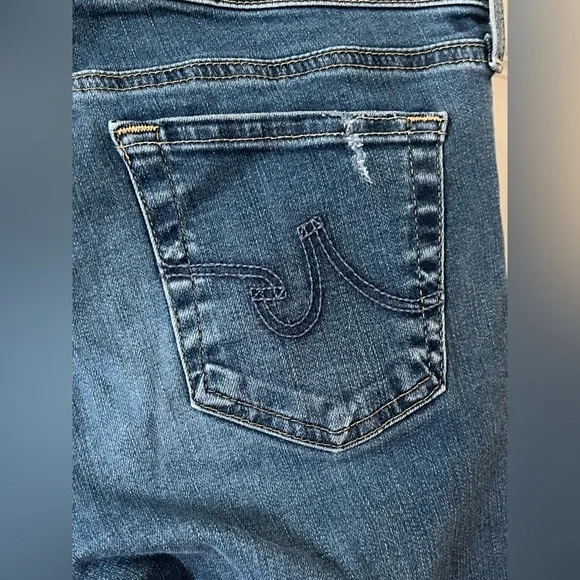 Ag Adriano Goldschmied Designer Skinny Jeans Medium Wash Ankle Length - Picture 2 of 16